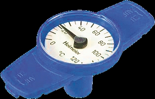 Thermometer t.b.v. kogelkraan Globo-H Dn 40-50 blauw (Heimei